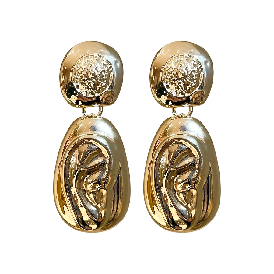 European American niche style, unique and exaggerated surrealism, asymmetrical earrings, light luxury, fashionable, high-end earrings for women - view 9