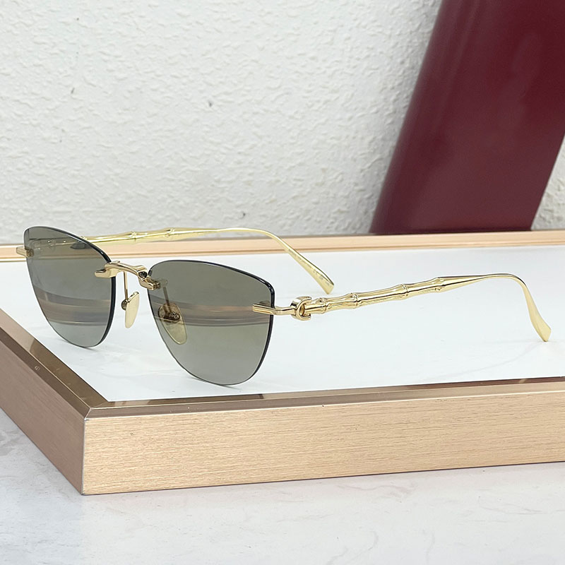 Designer Borderless Acetate Sunglasses for Womens Outdoor Travel Fashion Glasses Luxury Mens 2063S UV400 Sunglasses with Box