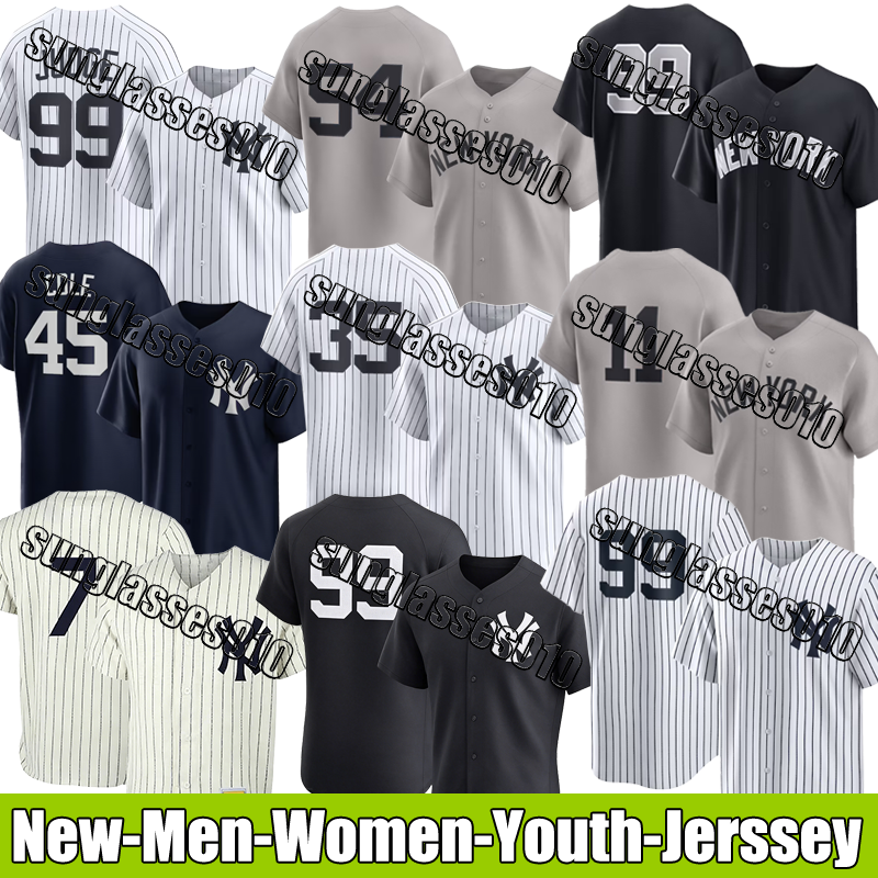 NY Yankees Jerseys #99 Judge Volpe Rizzo Stanton Williams Soto Jerseys #13 chisholm Jr. Rizzo Cole Jeter Bellinger Mantle Baseball Jerseys