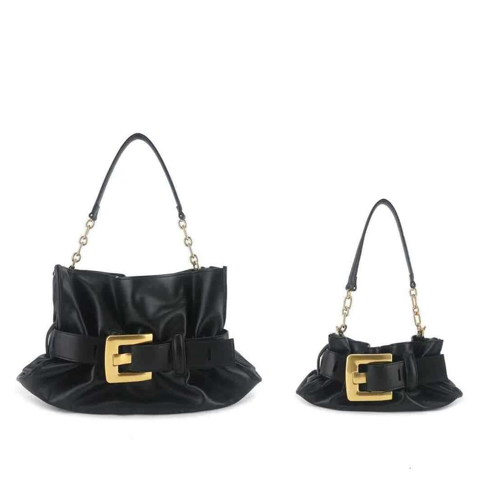 2026 New Anthe Soft Leather Ruched Tote Bag Women Genuine Leather Large Capacity Underarm Shoulder Bag For Commute SENYY
