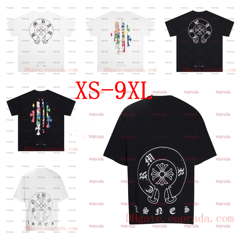 Chrome Shirts Mens T Shirts Cotton Breathable Printed shirts Brands Man Big And Tall Leisure Loose Tee Shirts Designer Oversize Summer Tops T-Shirt 5XL 6XL 7XL 8XL 9XL