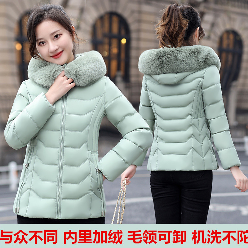2024 winter jacket womens Parka fashion long coat wool lining hooded Parkas ultra-thin with fur collar warm chiffon lining 241010