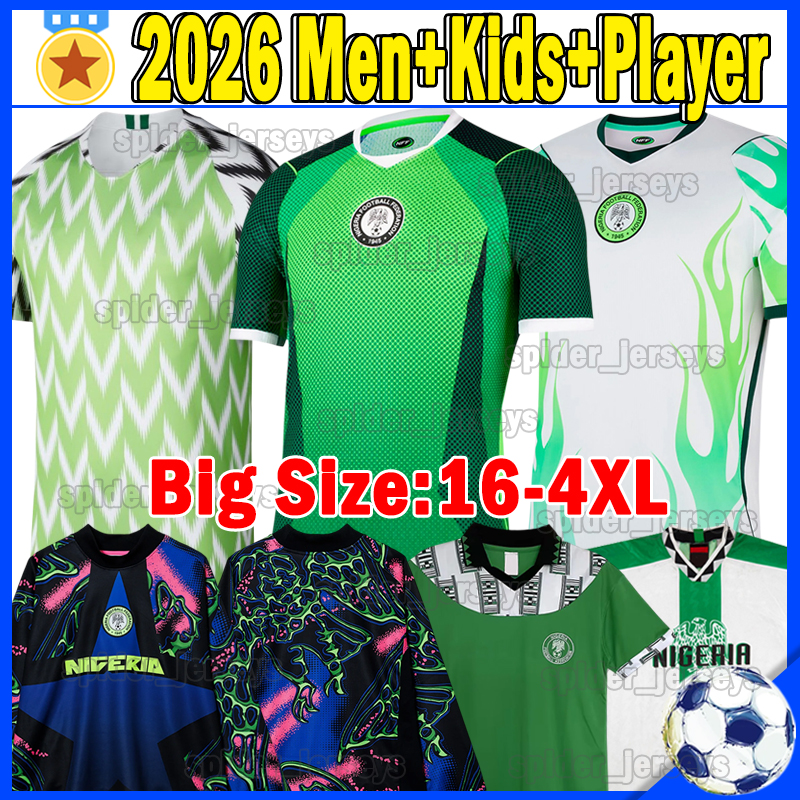 XXXL 4XL 26 27 Nigeria Soccer jerseys Retro 2018 1994 1998 maillot de foot 2026 2027 CHUKWUEZE SIMON IHEANACHO AJAYI DESSERS player version football shirts kids kits