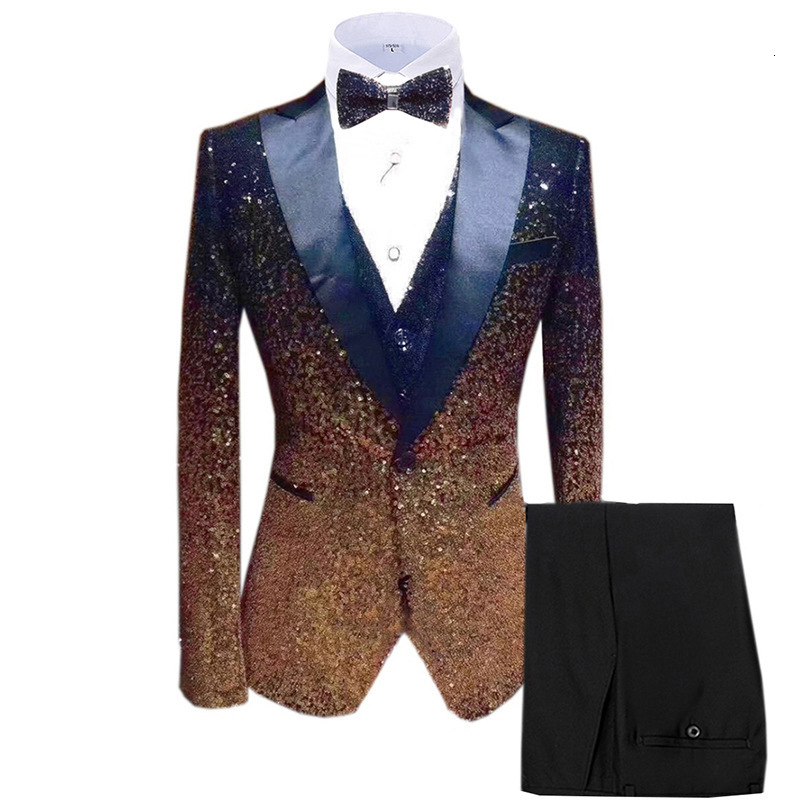 Emerald Green Men Suits For Wedding Appliques Beading Groom Tuxedos 2 Pieces Jacket Pants Prom Blazers Customized 250820