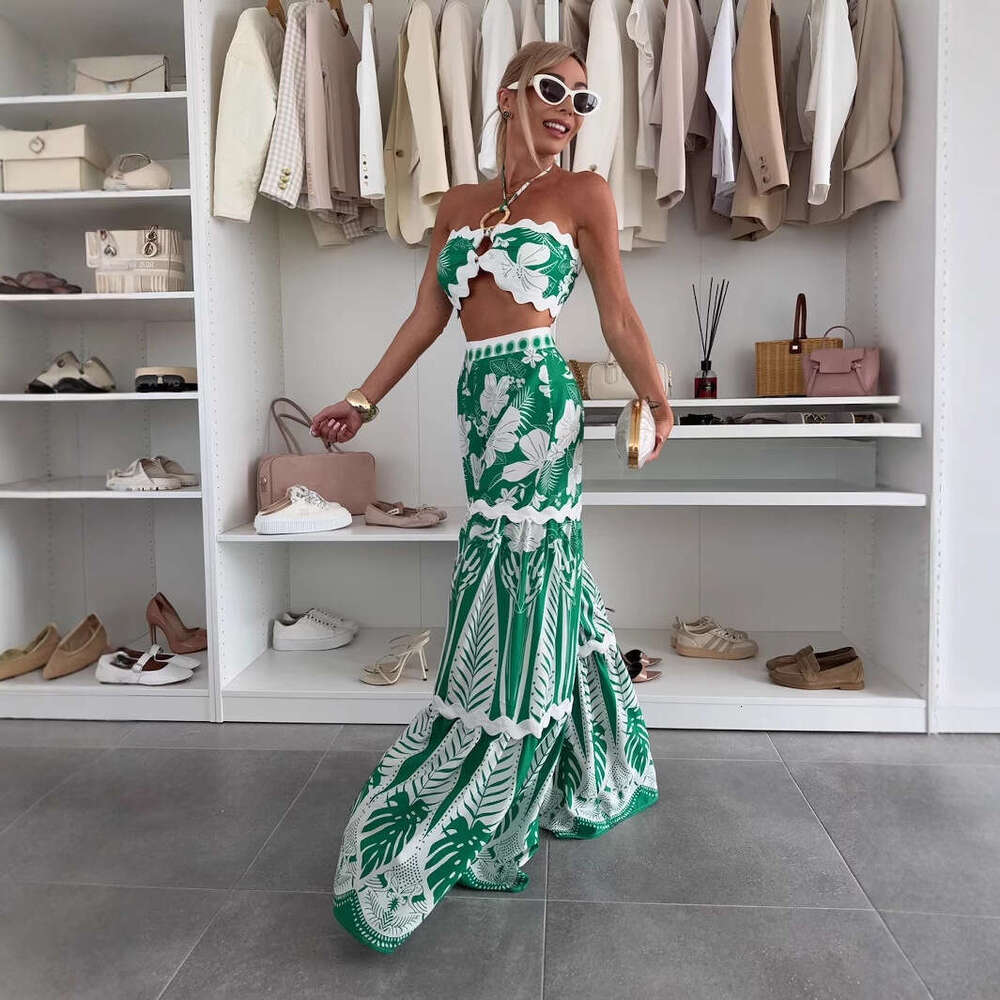 Summer Casual Linen Lace Beach Pants Set Women European American Fashion Sexy Vacation Streetwear Two Piece Outfits MAKOUFEI