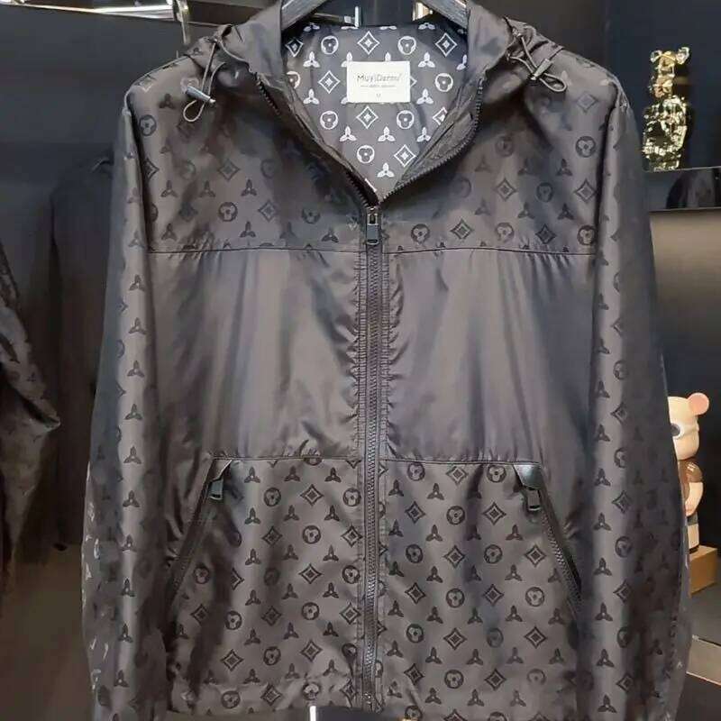 Designer Fashion Men's Brand Trendy Printed Top Versatile Fashion New Designer Fashion Casual Hooded Jacket
