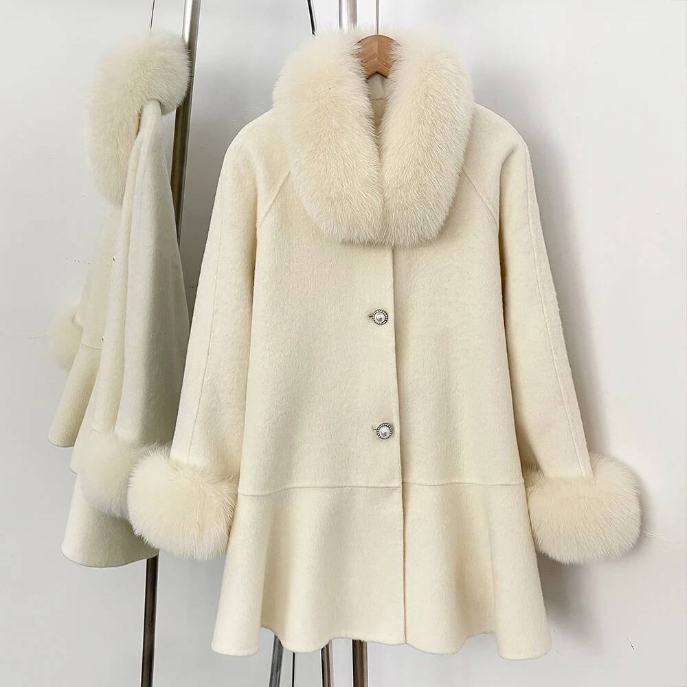 26ss OFTBUY Jacket with Fur Manteau Femme 2026 Wool and Trench Coat Warm Woman Clothes Fashion Winter Korean Reviews Many Outer SANRAN - view 4