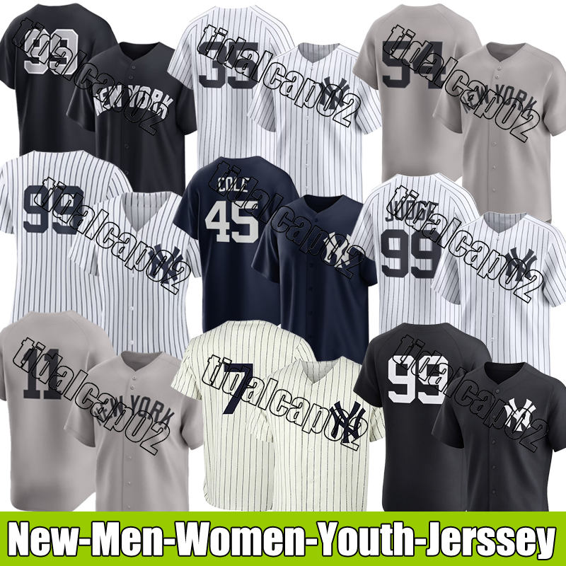 NY Yankees Jerseys Judge Cole Rizzo Williams Jeter Bellinger Jerseys chisholm Jr. Volpe Stanton Soto Mantle Baseball jersey
