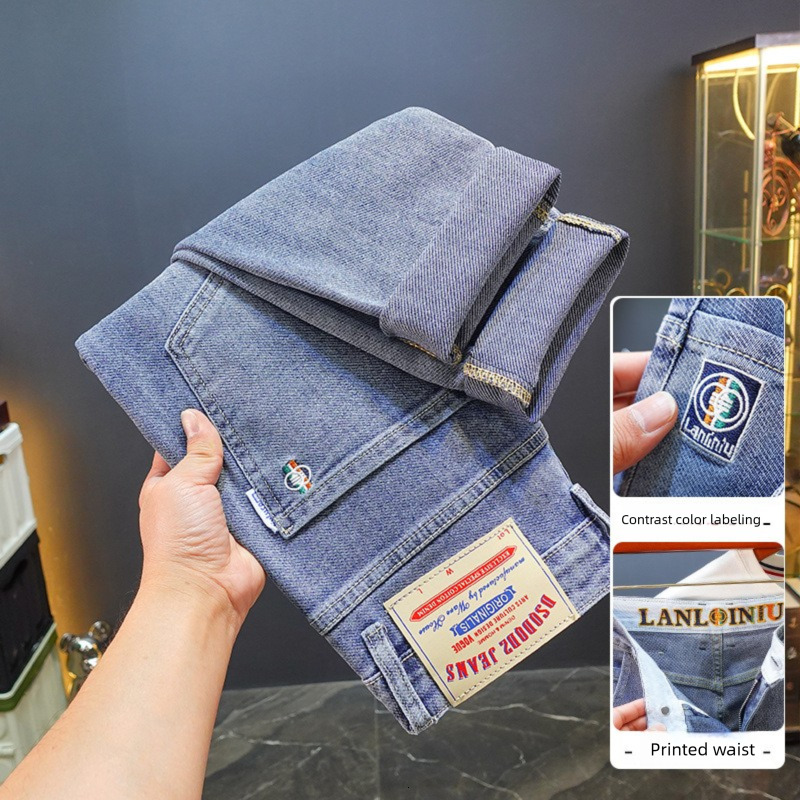 Men Straight Tube Luxury High-end Spring/summer Loose New Fashion Luxury Stretch Multifunctional Denim Style Designer Embroidered Slim Fit Jeans Suita