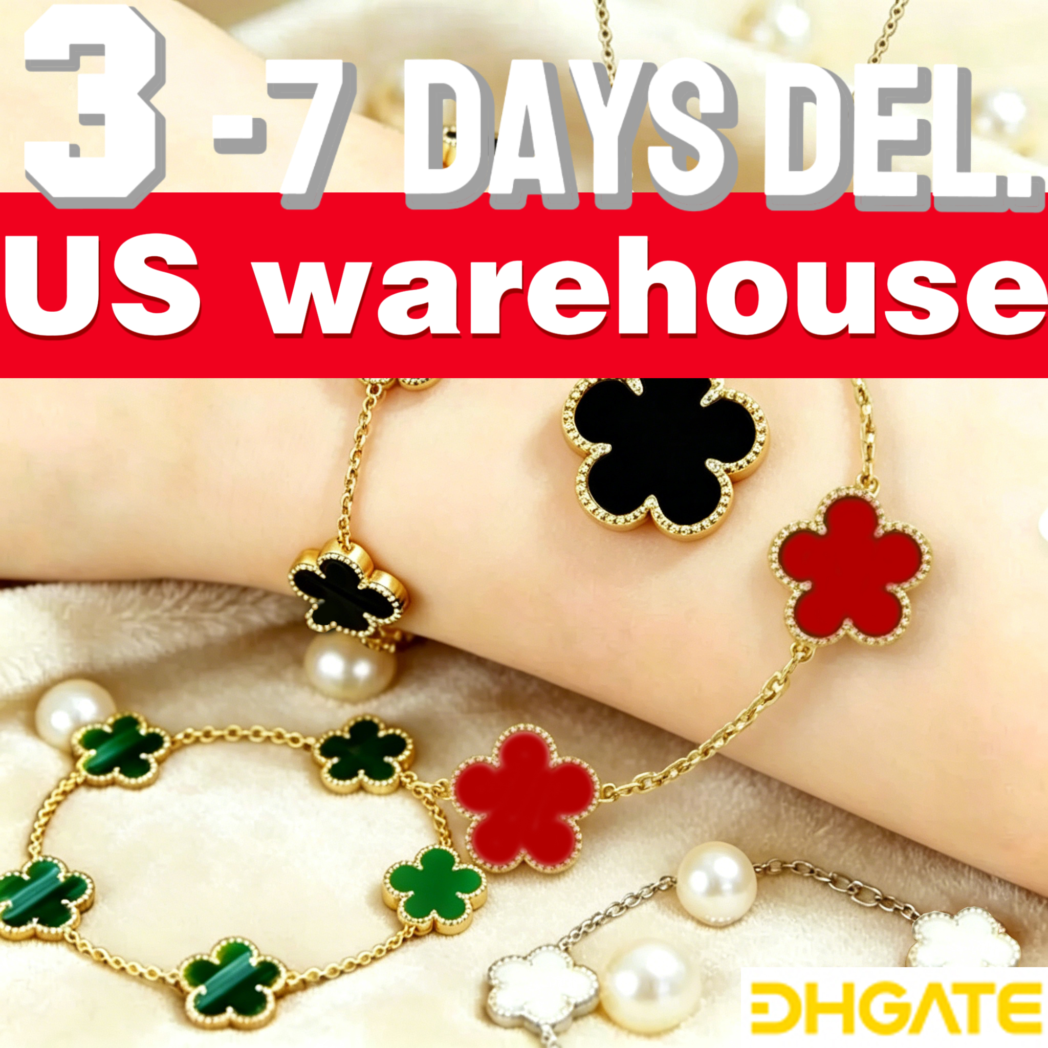 bracelet designer jewelry necklace luxury jewellery for women chain gold silver bracelets flower pendant necklace