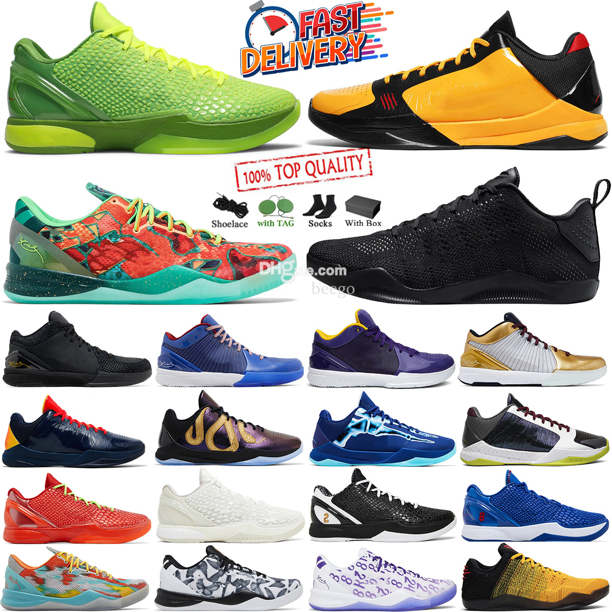 Top Quality Mens Basketball Shoes Draft Day 4 Philly Bruce Lee 5 Eggplant Grinch 6 Reverse Grinch What The 8 Venice Beach Fade To Black 11 Last Emperor Sports Trainers