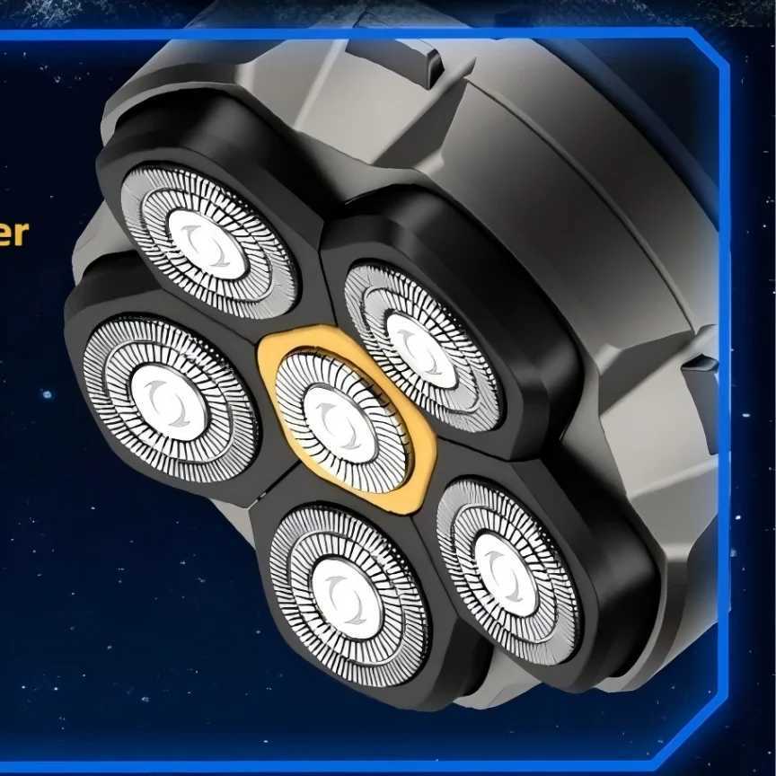 Electric Head Shaver for Bald Men 6D Magnetic Razor Hair Trimmer Rechargeable LED Waterproof Face Hair CuttingT260421