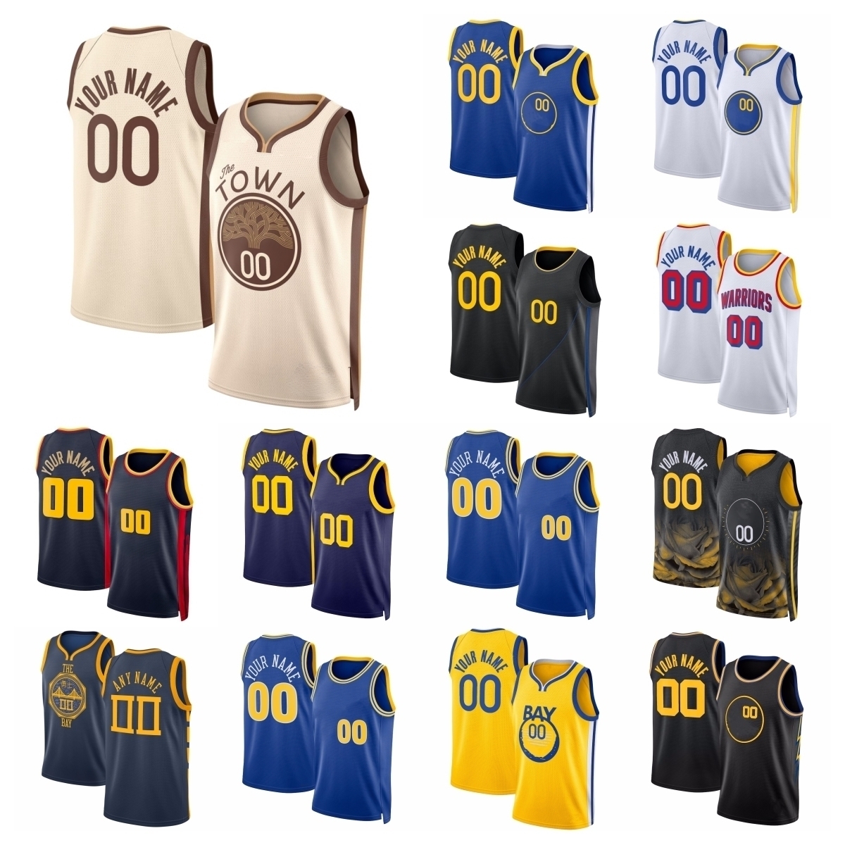 Warriors Jersey Stephen Curry Basketball Jimmy Butler III Kristaps Porzingis Brandin Podziemski De'Anthony Melton Moses Moody Gui Santos Draymond Green City Women