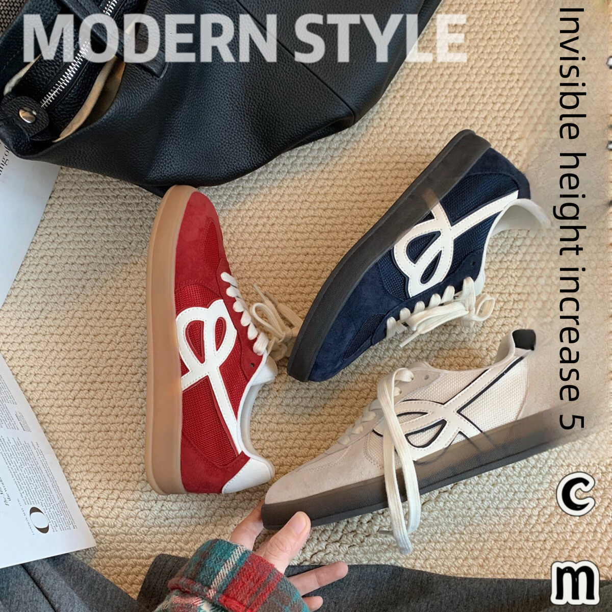 Ddmybagsvip Niche Retro German Training For Women New Spring Summer Hot Sale Flat Versatile Sports Casual Leather Panel Shoes Trendy Outdoor Shoes