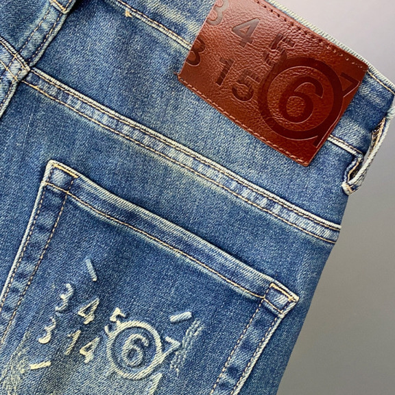 Luxury Mens Highend Jeans Minimalist Retro Designer Loose Straight Leg Business Denim Pants Spring And Summer Casual Versatile Light Blue Ou Z260903 - view 7