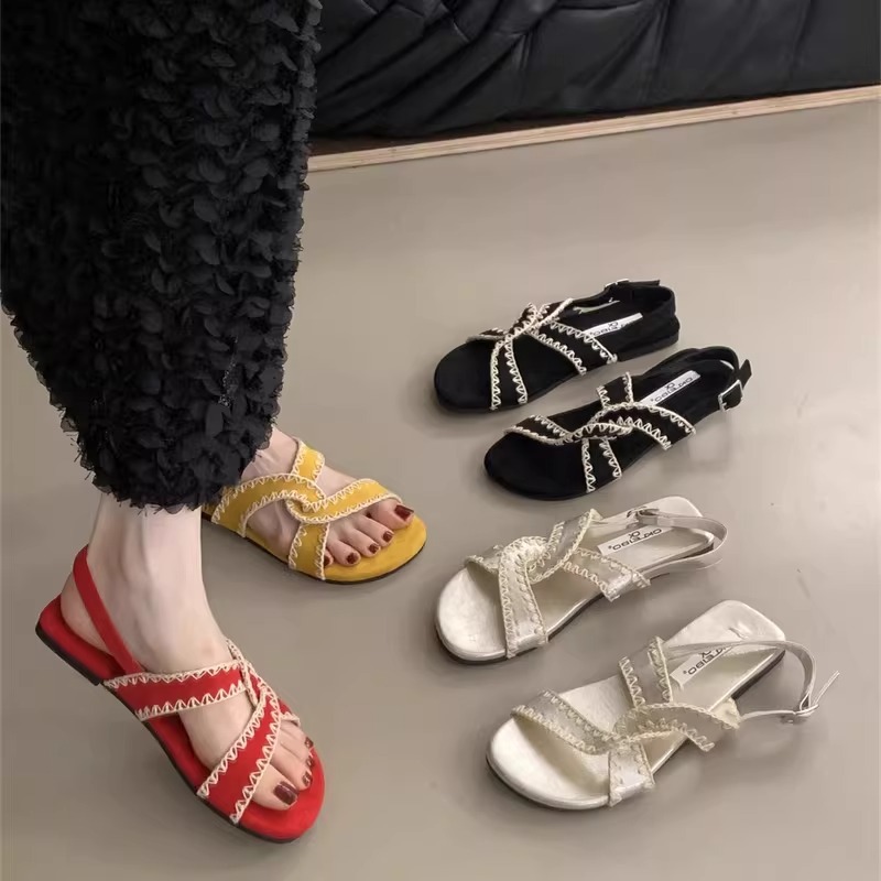 Casual Shoes 2026 Summer Barefoot Leather Flat Sandals For Women Men Shoe With MInimalist Soft Sole Light Weight Sandalias De Mujer