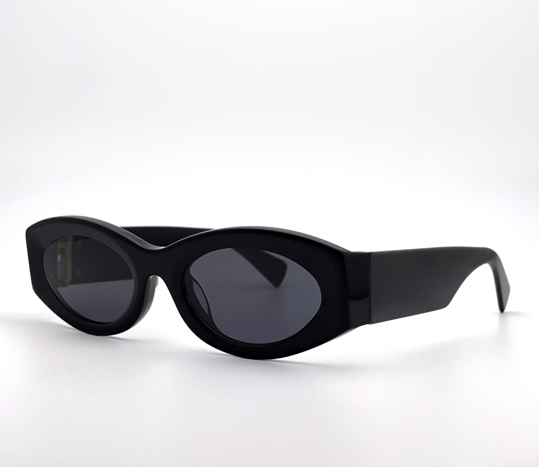 Fashion classic designer sunglasses for women vintage unique oval frame acetate glasses summer avant-garde personality style Anti-Ultraviolet come with case