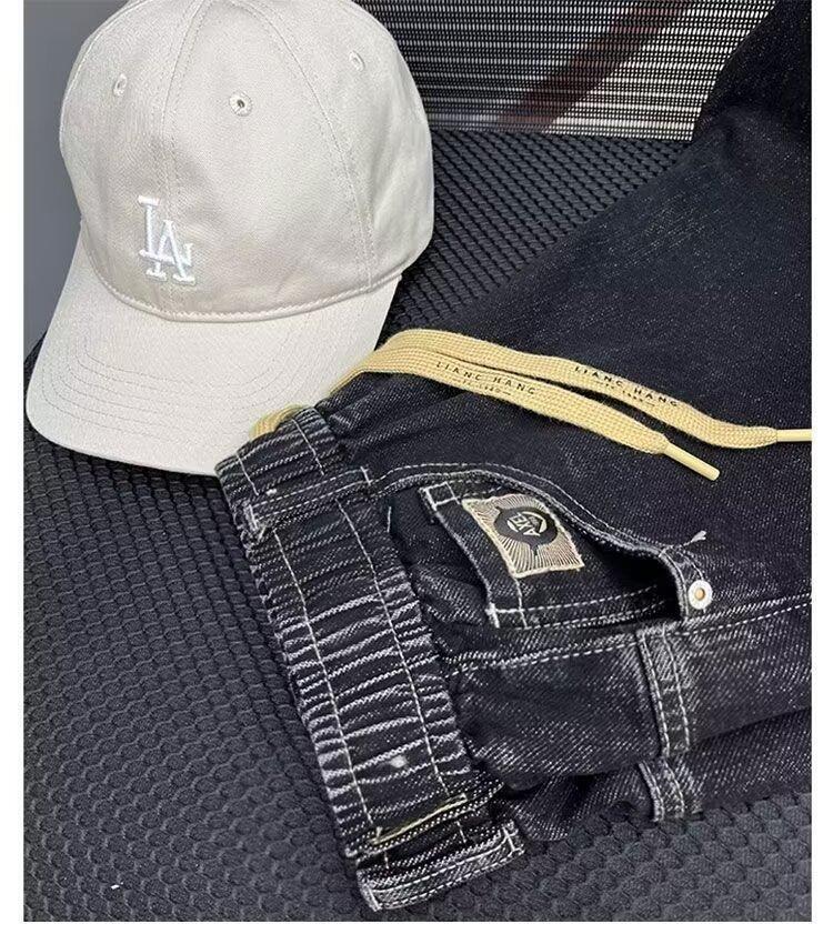 Hong Kong Trendy Male Designer Spring And Summer New High End Personalized Fashion Harlan Jeans American Hip Hop Ins Trendy High Street Trendy Rascal 