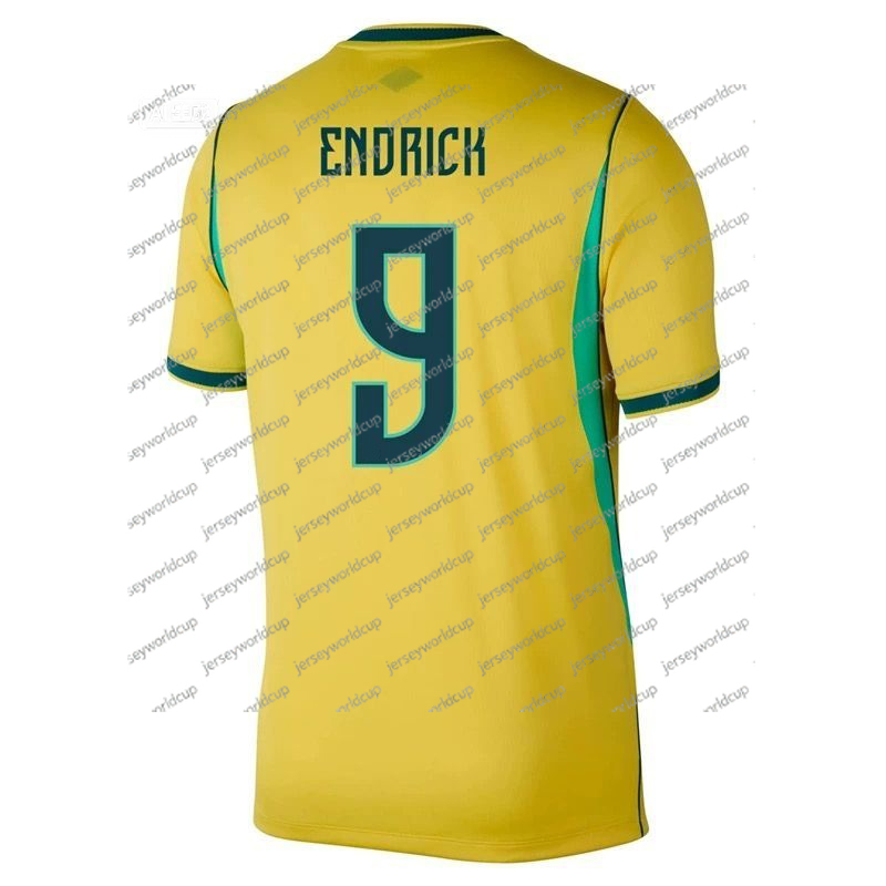 Brazil National Team Home/Away Soccer Jersey for Children & Adults - Short Sleeve Training Gear with Neymar #10 and Vinicius Jr #7