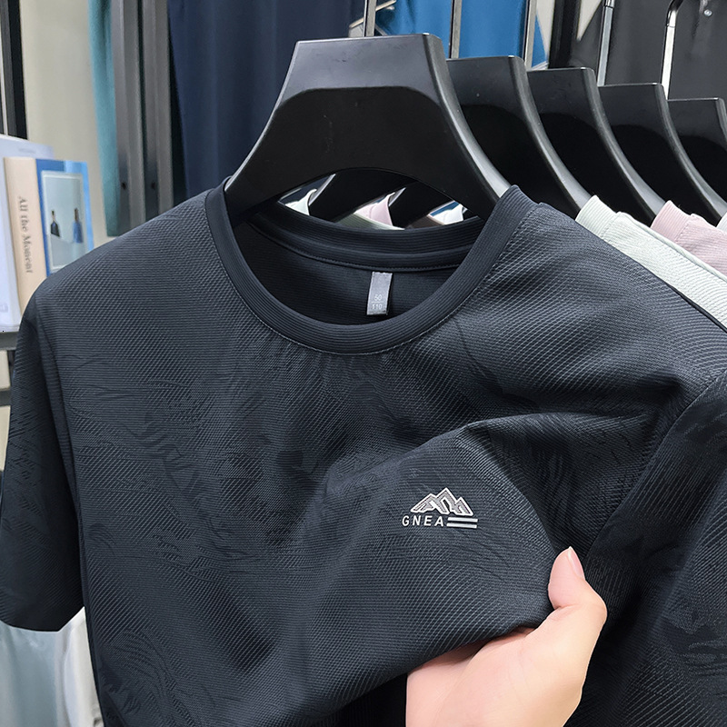 2026 New Short-sleeve T-shirt Designer Hoodie Designer T-shirt For Men Summer Ice Silk Cool Feeling Loose Fit Round Neck Casual Polo Tee Men's To