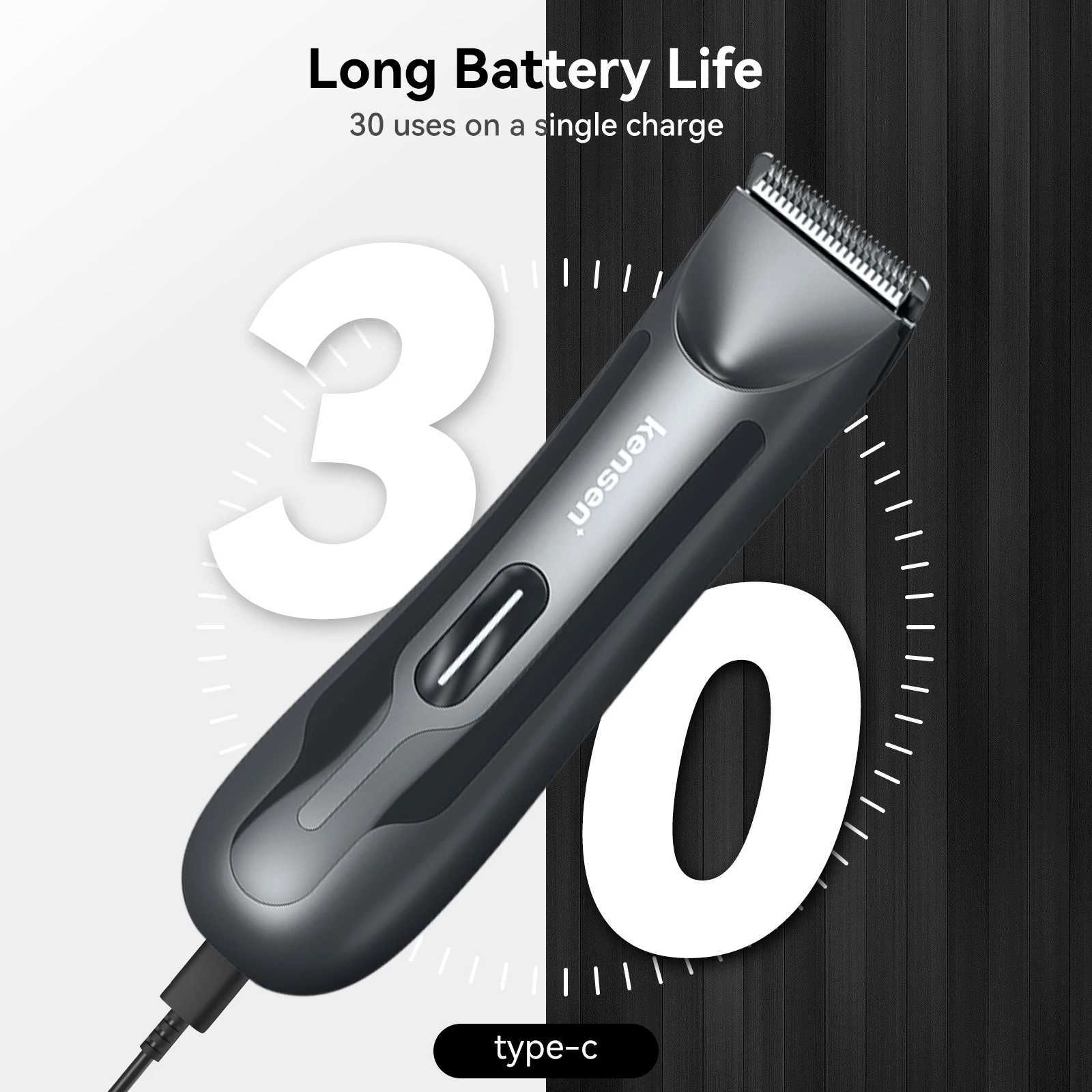 Kensen S10 Electric Groin Hair Trimmer for Men Body Groomer Pubic Waterproof Hair Trimmer Replaceable Ceramic Blade Beard ShaverT260421