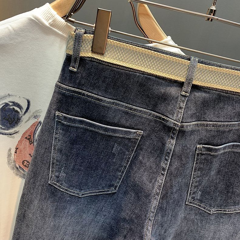High End Business Jeans Designer 2026 New Spring And Summer Men's Casual Wear-resistant Pants, Comfortable And Versatile Korean Version Slim Fit 