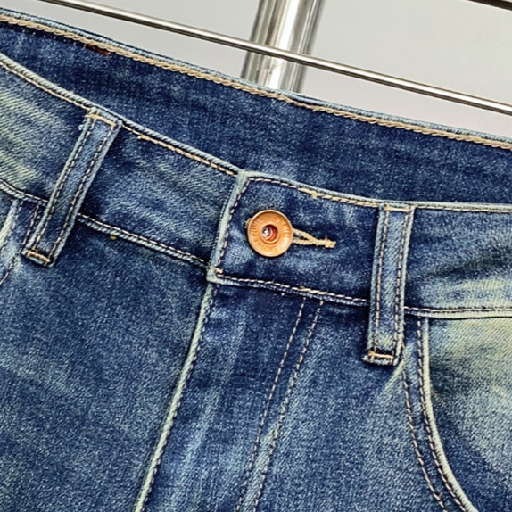 Luxury Mens Highend Jeans Minimalist Retro Designer Loose Straight Leg Business Denim Pants Spring And Summer Casual Versatile Light Blue Ou Z260903 - view 9