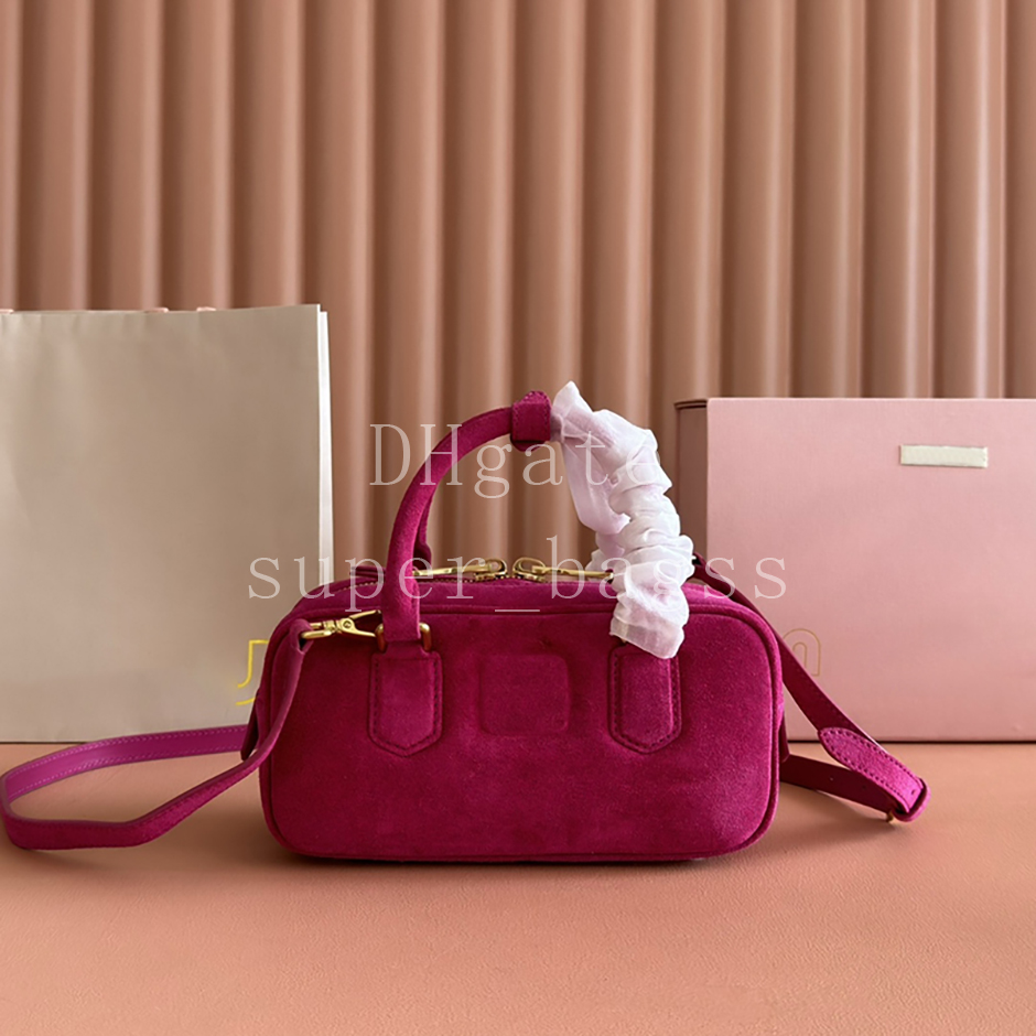 Arcadie padded suede top handle bag Bowling Desianer Bag Professional OEM Quality shoulder bag 22CM crossbody Bag with Gift Box MM5BB142C