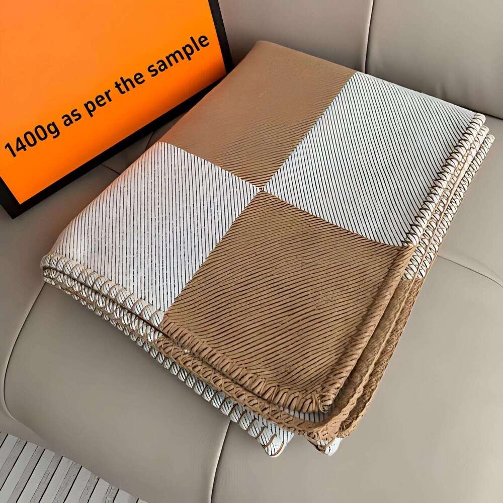 Letter Print Throw Blanket Soft Faux Wool Plaid Scarf Shawl Portable Warm Fleece Blanket for Sofa Bed Office Travel Women All Season