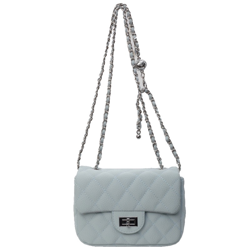 Shoulder Bags blue Fashion Trend Crossbody Single Bag On The Small Korean Version Of Foreign-style Chain Square