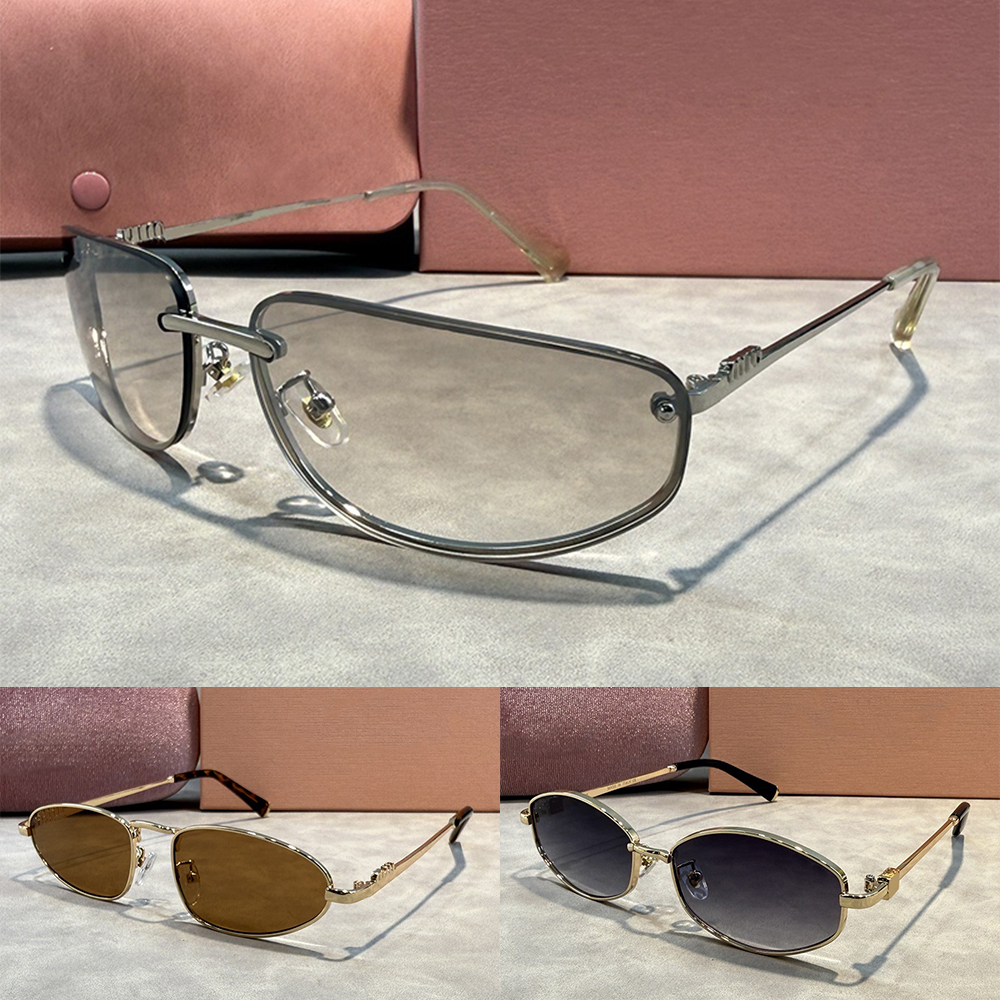 Designer Nocturne Sunglasses MUA50 Women Outdoor Swimming Style Brown Gradient Lens Protection Fashionable Rectangular Sunglasses