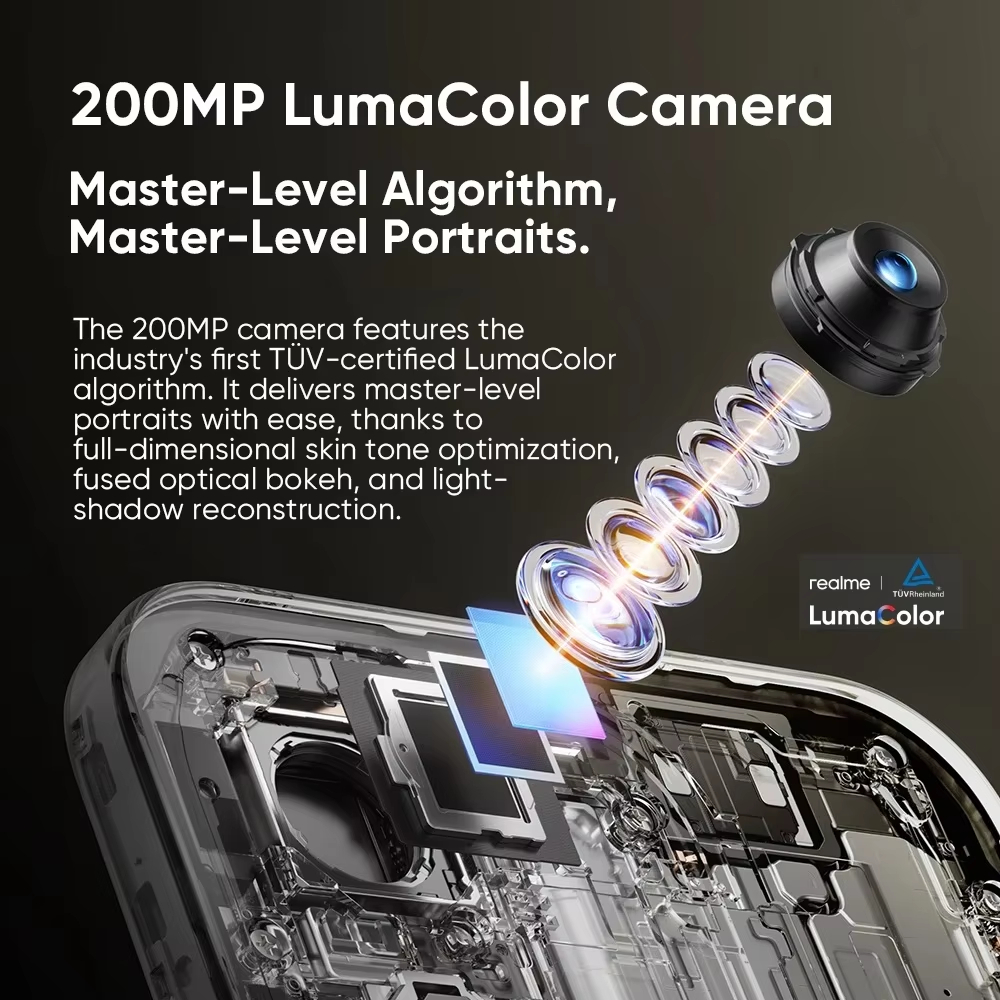 realme 16 Pro NFC Smartphone 6.78" 144Hz AMOLED Display Dimensity 7300-Max 5G Chipset 200MP Main Camera 50MP Selfie Camera IP69 Pro