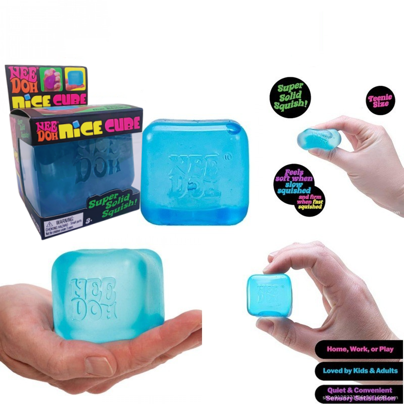 high quality Needoh Nice Cube Sensory Squishy Toys Square Shape Stress Cube Relief Squeeze Ball Sensory Toys Squeeze Cube Sensory Fidget Toys Ice Cube