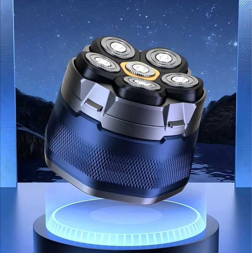 Electric Head Shaver for Bald Men 6D Magnetic Razor Hair Trimmer Rechargeable LED Waterproof Face Hair CuttingT260421