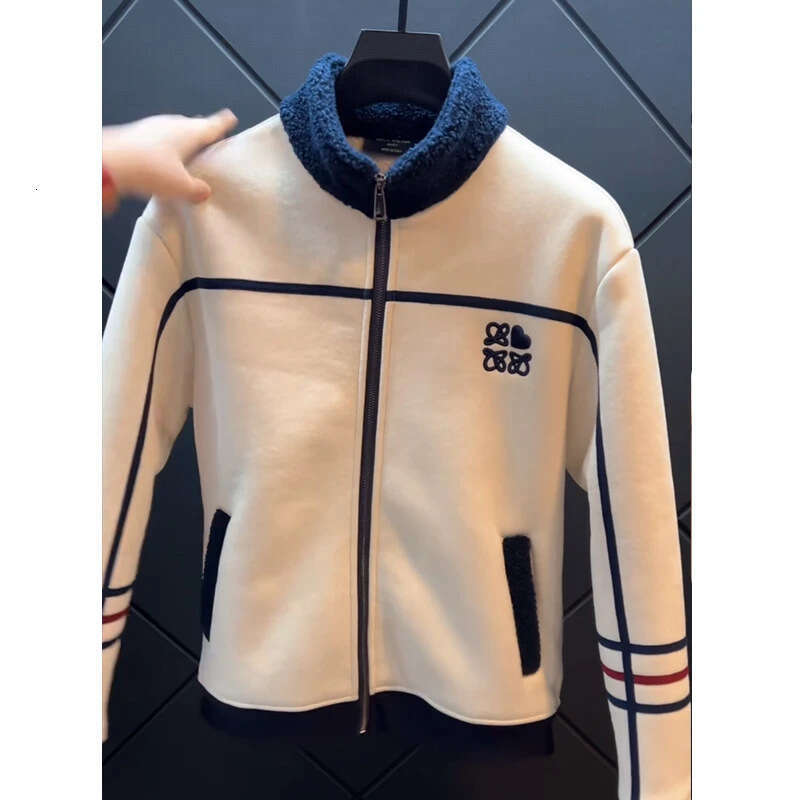 Men's High-End Elegant Versatile Autumn New Trend Stand Collar Design Personality Light Luxury Casual Jacket Coat