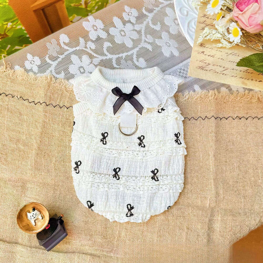 Famous brand Spring summer breathable lace vest for dogs and cats wholesale air conditioning clothing pet apparel with straps pupakaIK