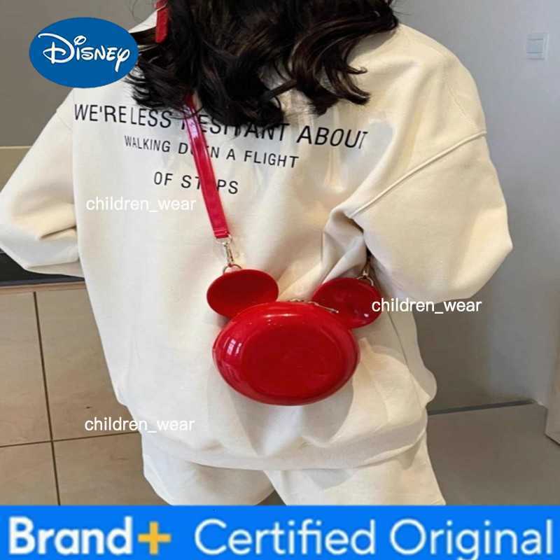 Disney New Mickey Mouse Women handbag Minnie Shoulder Diagonal Bag Casual Fashion Girl PU Round Bag Birthday Gifts H260421