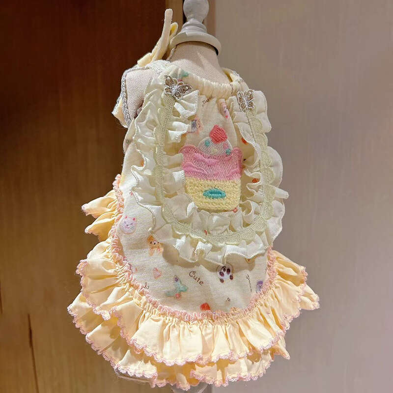 Famous brand Heavy Craft Princess Style Pet Dog Summer Lace Dress Bichon Yorkie Comfortable Clothes pupakaIK