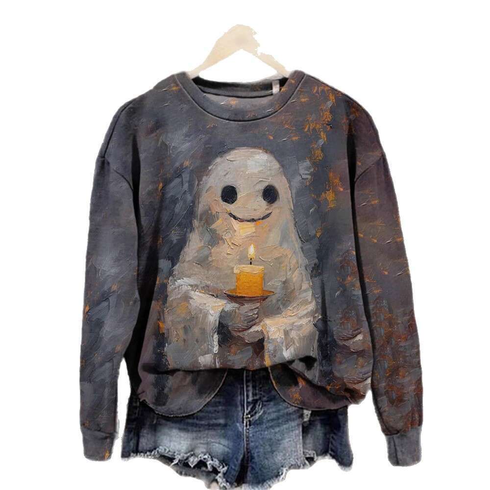 2026 Fall Winter Women Bear Print Knitted Sweater French American Trendy Heavyweight Pullover Casual Warm Base Top MAKOUFEI