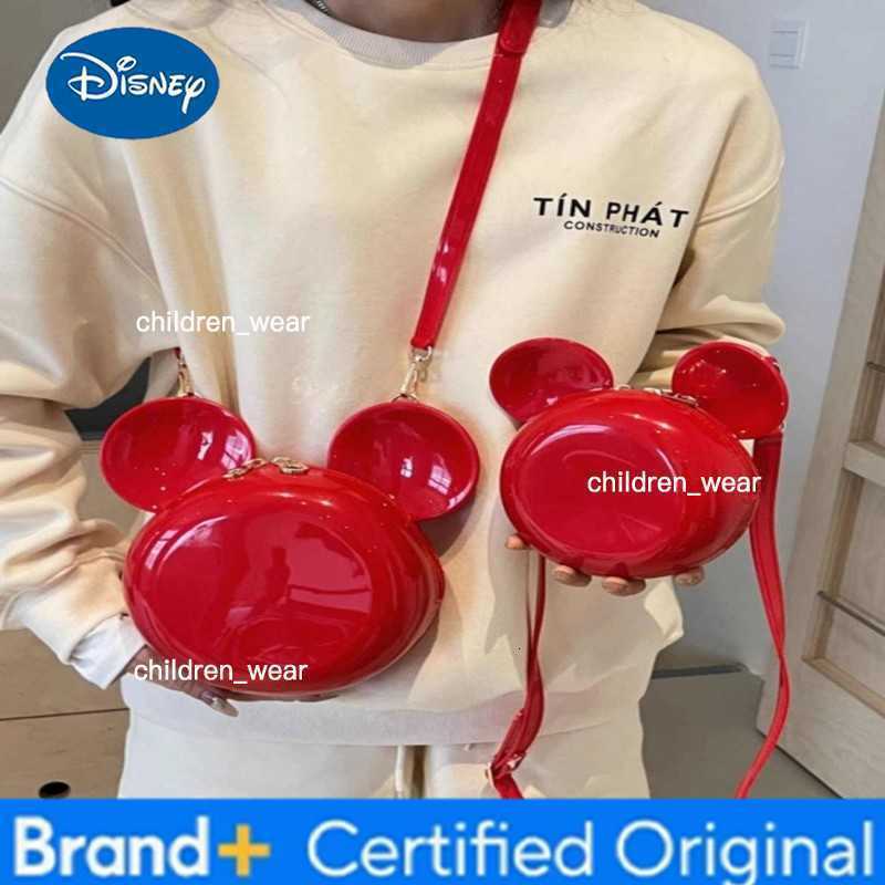 Disney New Mickey Mouse Women handbag Minnie Shoulder Diagonal Bag Casual Fashion Girl PU Round Bag Birthday Gifts H260421