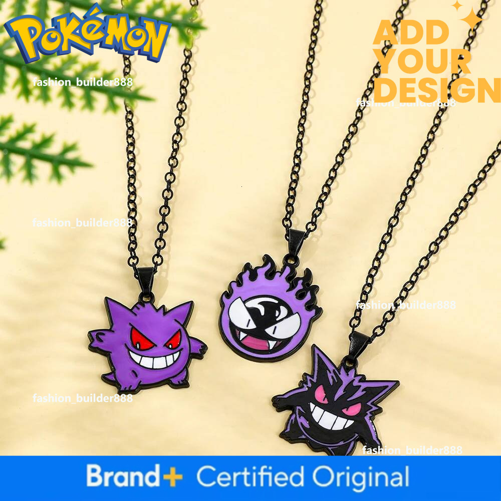 Pokemon Anime Gengar Pendant Necklace Kawaii Gengar Neck Chain For Fans Accessories Gifts