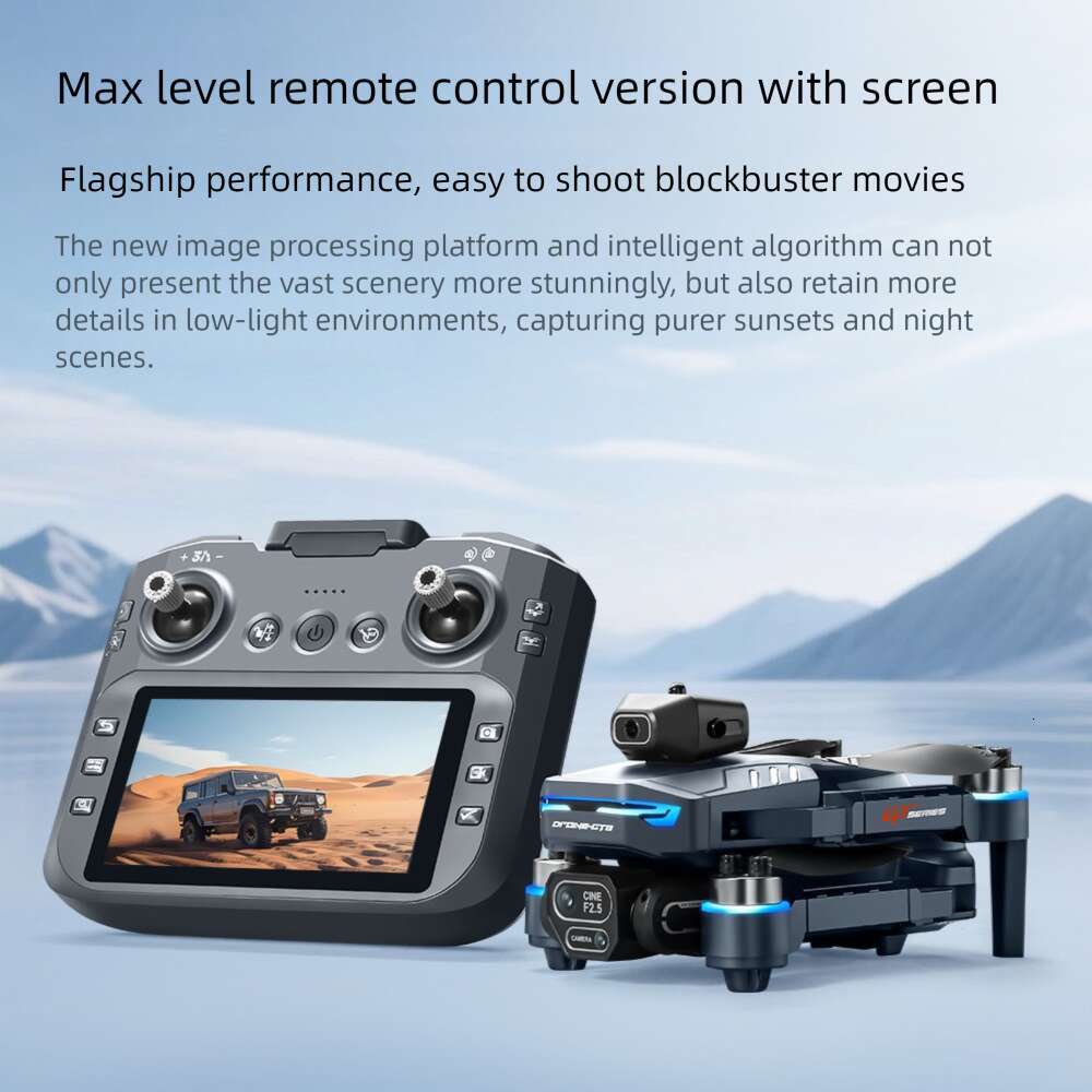 GT8 RC Drone 4.3 Inch Large Screen 4K HD Aerial Photography Brushless Motor Obstacle Avoidance Long Endurance Quadcopter Toy Gift CKS