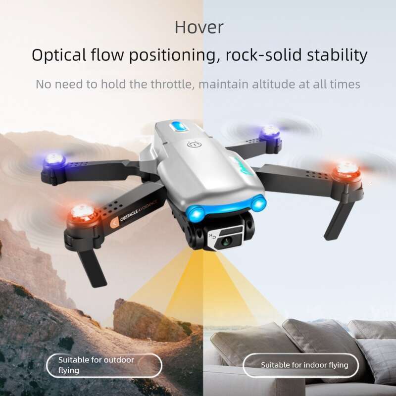 S98 RC Drone with RGB Light Show Obstacle Avoidance 4K HD Dual Camera WiFi FPV Long Battery Foldable Quadcopter Kids Toy Gift CKS