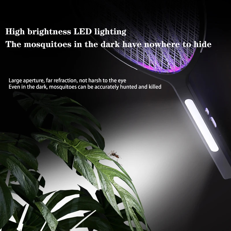 3 In 1 Widening of The Power Grid Electric Mosquito Swatter 3000V C-type Charging Mosquito and Fly Killer 260420CJ