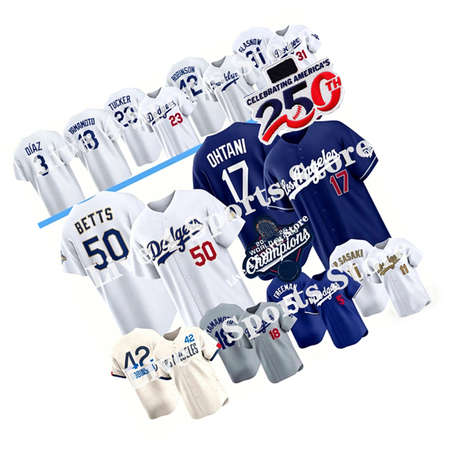 Shohei 17 Ohtani Mookie 50 Betts Jersey 18 Yamamoto Freddie 5 Freeman Kyle 23 Tucker Will Smith Max Muncy Andy Pages Hernandez Rojas Tyler Glasnow La dodGERS Sasaki
