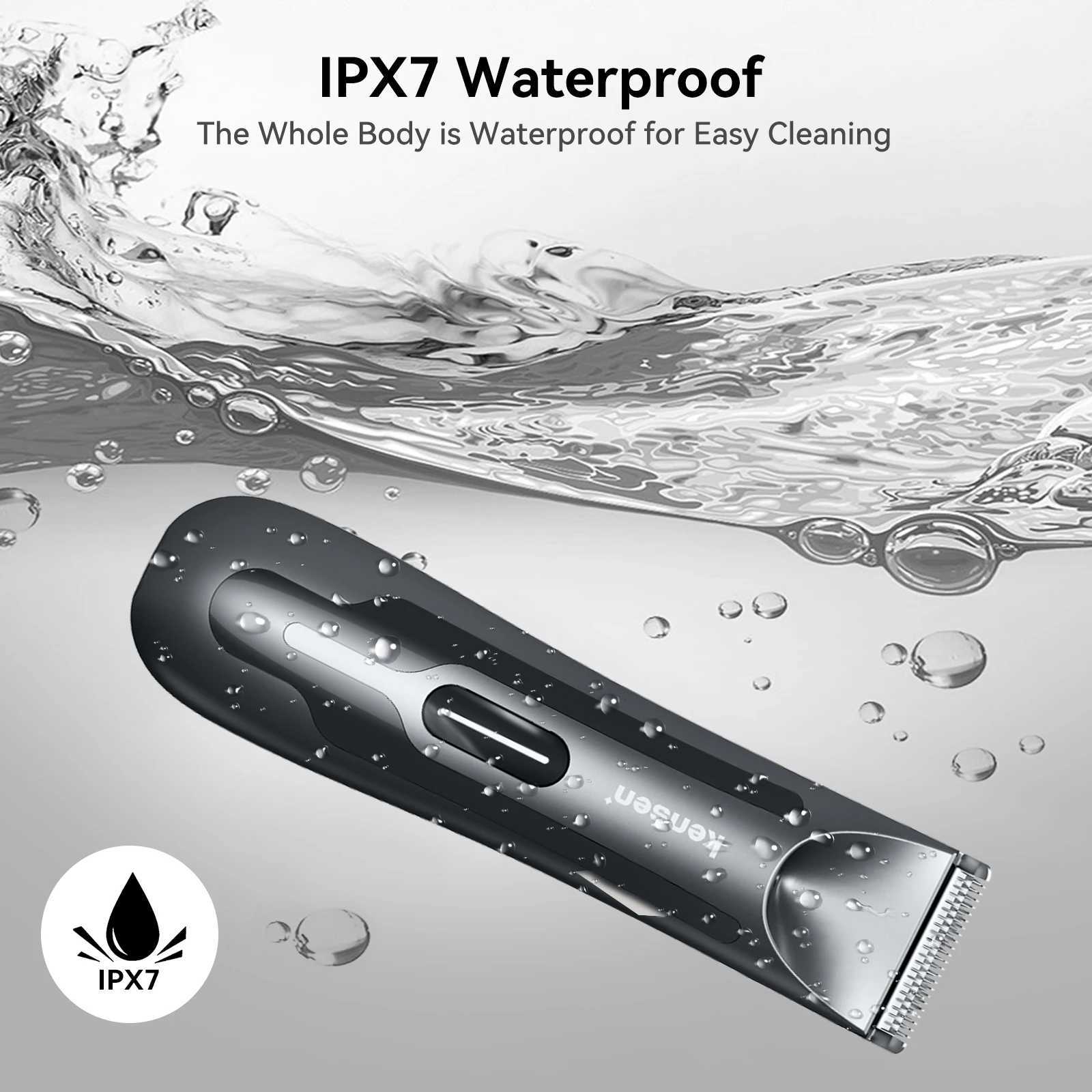 Kensen S10 Electric Groin Hair Trimmer for Men Body Groomer Pubic Waterproof Hair Trimmer Replaceable Ceramic Blade Beard ShaverT260421
