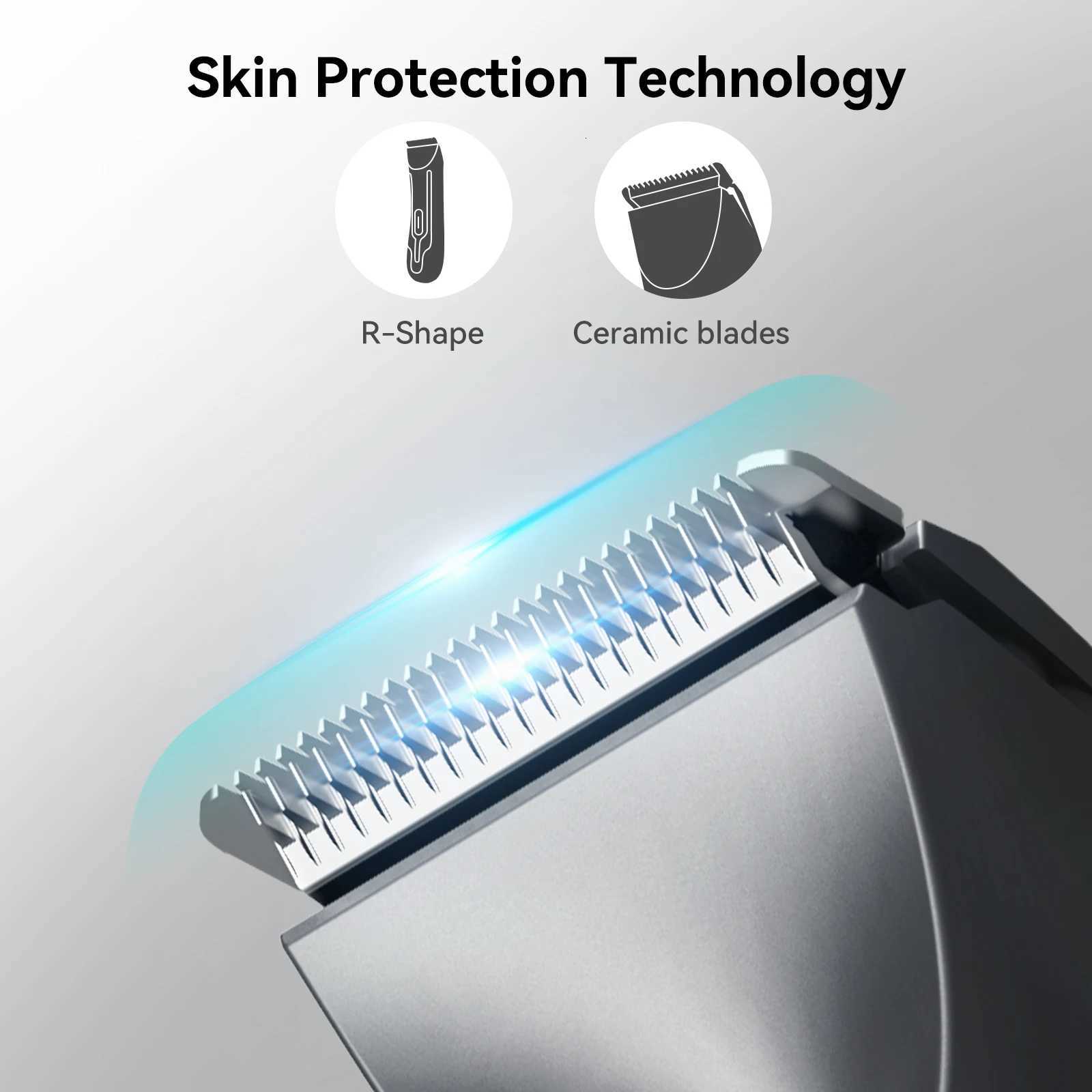 Kensen S10 Electric Groin Hair Trimmer for Men Body Groomer Pubic Waterproof Hair Trimmer Replaceable Ceramic Blade Beard ShaverT260421