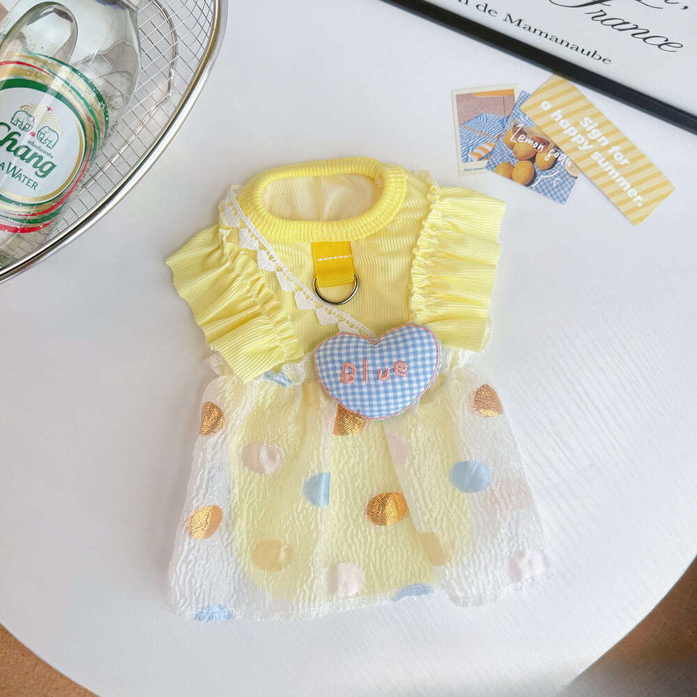 Famous brand Summer Thin Ice Silk Bubble Skirt Pet Clothing Breathable Cat Sun Protection Bichon Dog Clothes Wholesale pupakaIK