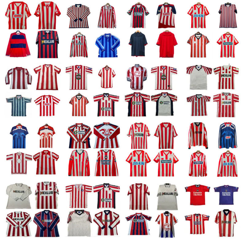 88 94 95 96 97 98 99 00 01 02 03 06 07 Retro Chivas de Guadalajara soccer jerseys 1994 1995 1996 1997 2002 2003 2005 2006 2007 2008 Vintage football shirt long sleeve uniform