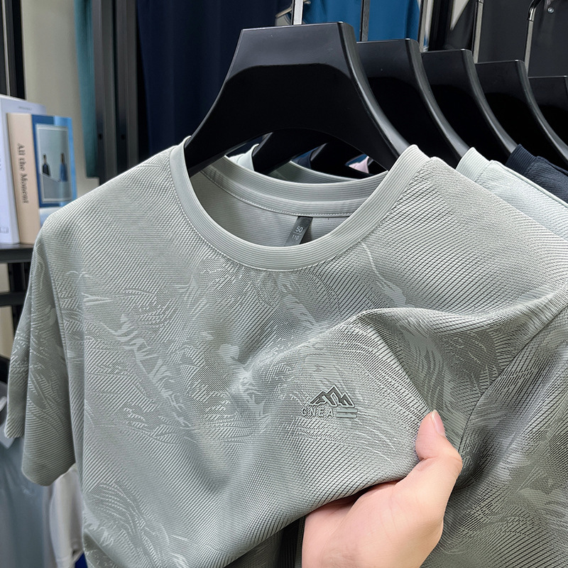 2026 New Short-sleeve T-shirt Designer Hoodie Designer T-shirt For Men Summer Ice Silk Cool Feeling Loose Fit Round Neck Casual Polo Tee Men's To